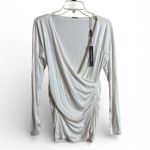 Wrap Top Size S Porcelain Elie Tahari